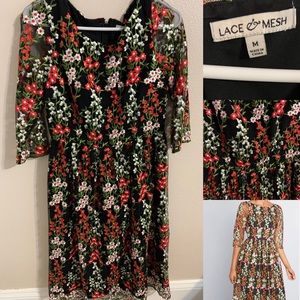 ModCloth Duly Dreamy Embroidered A-Line Dress